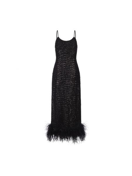 Sukienka midi z cekinami w piórka Oséree czarna