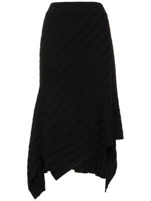 Asymetrické midi sukně Stella Mccartney černé