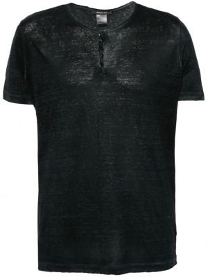 Ľanové tričko s potlačou s abstraktným vzorom Avant Toi