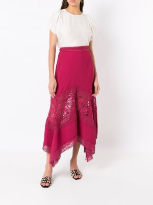 Růžové krajkové sukně Martha Medeiros