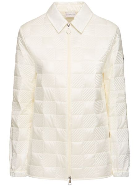 Giacca trapuntata di nylon Moncler bianco