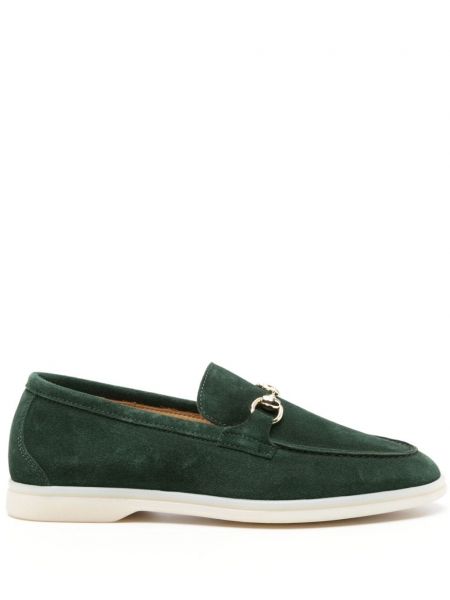 Pantofi loafer din piele de căprioară Scarosso verde