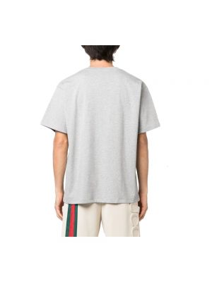 Camisa con bordado de algodón Gucci gris