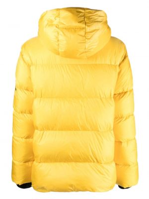 Péřová bunda s kapucí Ermanno Firenze žlutá