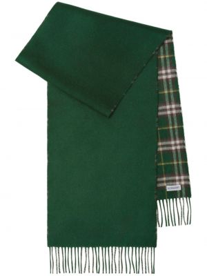 Кариран кашмирен шал с принт Burberry зелено