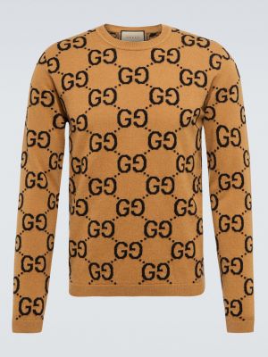 Шерстяной свитер Gucci бежевый