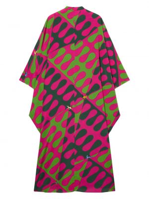 Robe longue en soie à imprimé à motifs abstraits Pucci