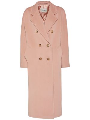 Vlnený kabát Max Mara ružová