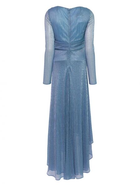 Plisované večerní šaty Talbot Runhof modré