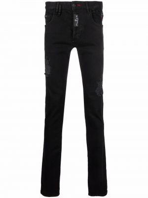 Nødlidende stretch jeans Philipp Plein svart