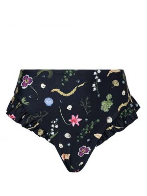 Bikini s cvetličnim vzorcem s potiskom Agua By Agua Bendita črna