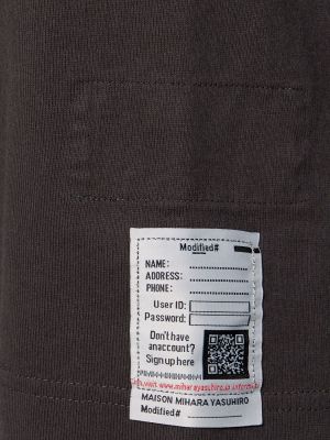 Βαμβακερή μπλούζα με φθαρμένο εφέ με σχέδιο Mihara Yasuhiro μαύρο