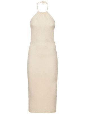 Памучна макси рокля Gimaguas бяло