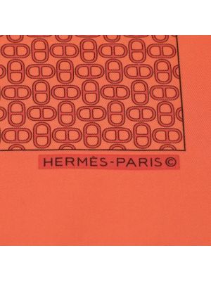Bufanda de seda Hermès Vintage naranja