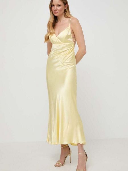 Sukienka długa Bardot żółta