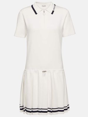 Plisované šaty Moncler bílé