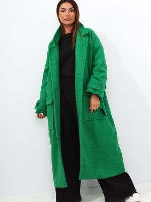 Płaszcz oversize Fasardi zielony
