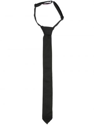 Hedvábná vlněná kravata Valentino Garavani černá