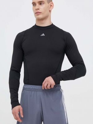 Tričko s dlouhým rukávem s dlouhými rukávy Adidas Performance černé