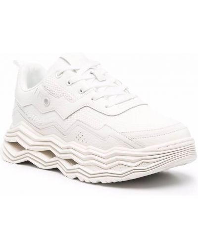 Sneakersy sznurowane koronkowe chunky Iro białe