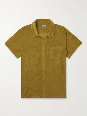 Хлопковая рубашка Vilebrequin зеленая