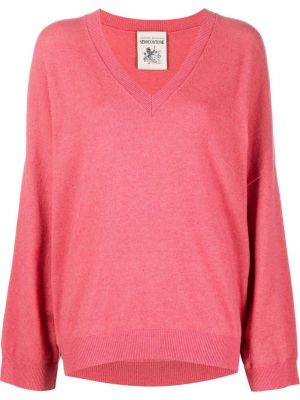 Maglione con scollo a v Semicouture rosa