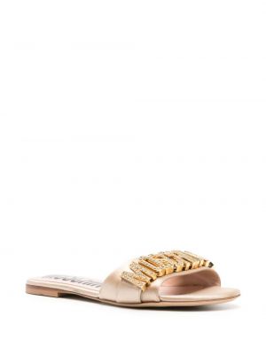 Satiinist sandaalid Moschino kuldne