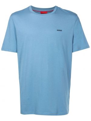 Pamut póló nyomtatás Hugo kék