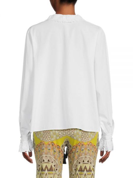Шелковая блузка с рюшами Etro белая