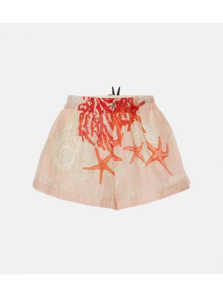 Bomull silke shorts Versace rosa