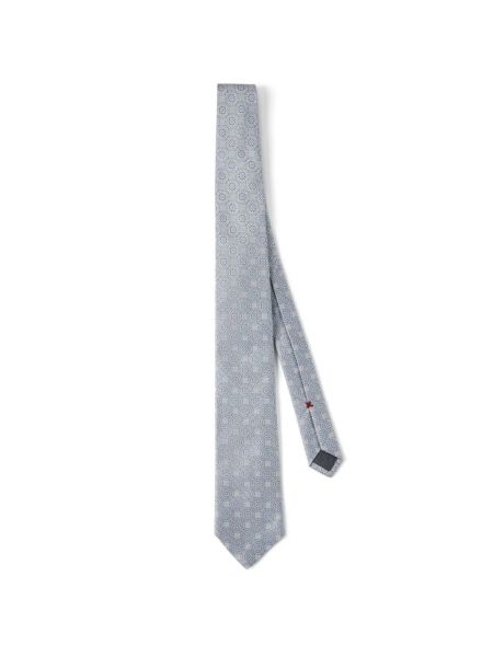 Krawat z perełkami Brunello Cucinelli niebieski