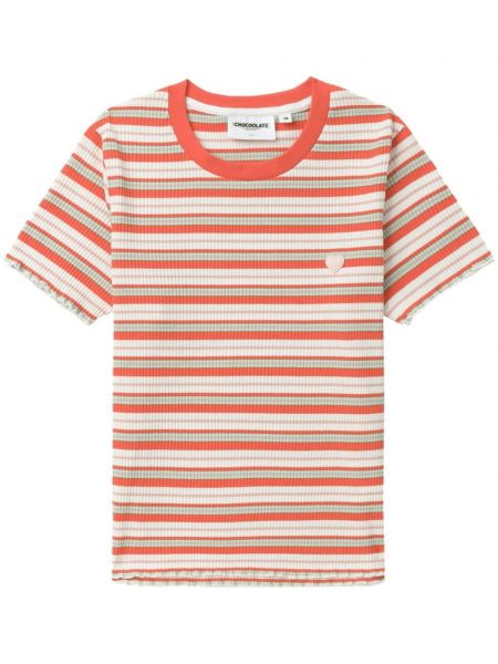 T-shirt à rayures en tricot Chocoolate orange