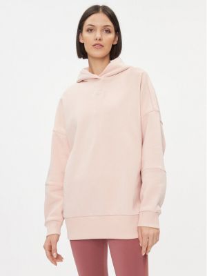 Oversized pulóver Reebok rózsaszín