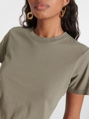 Βαμβακερή μπλούζα από ζέρσεϋ Nili Lotan πράσινο