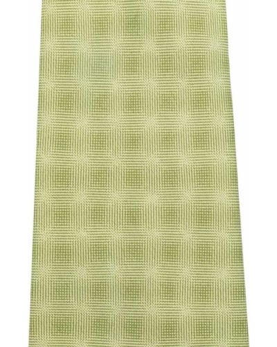 Corbata a cuadros Hermès verde
