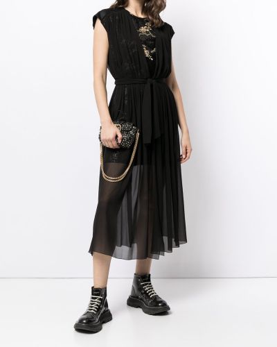 Vestido de cóctel con lentejuelas Giambattista Valli negro