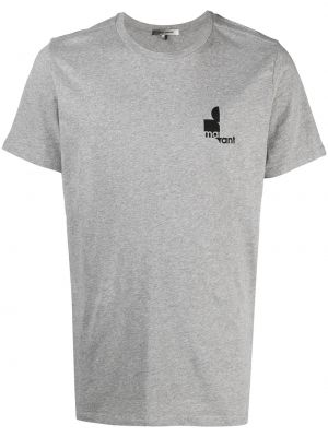 Camiseta con estampado Isabel Marant gris