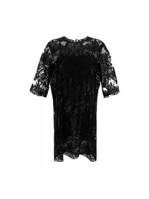 Sukienka mini z cekinami koronkowa Semicouture czarna
