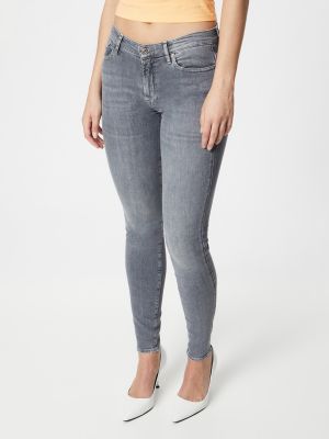 Skinny fit traperice 7 For All Mankind siva