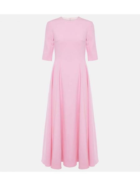 Uld midi kjole Emilia Wickstead pink