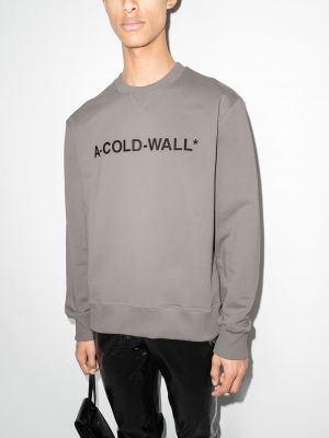 Bluza bawełniana z nadrukiem A-cold-wall* szara