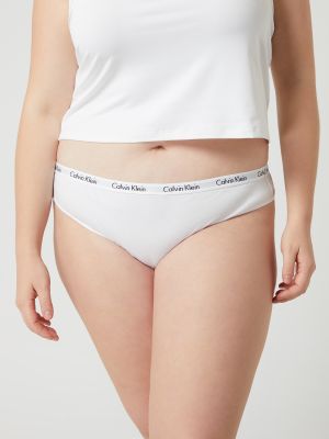 Stringi z modalu Calvin Klein Underwear Plus białe