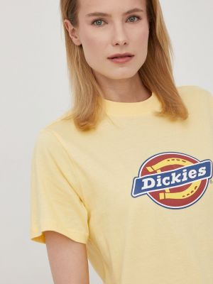 Бавовняна футболка Dickies, жовта