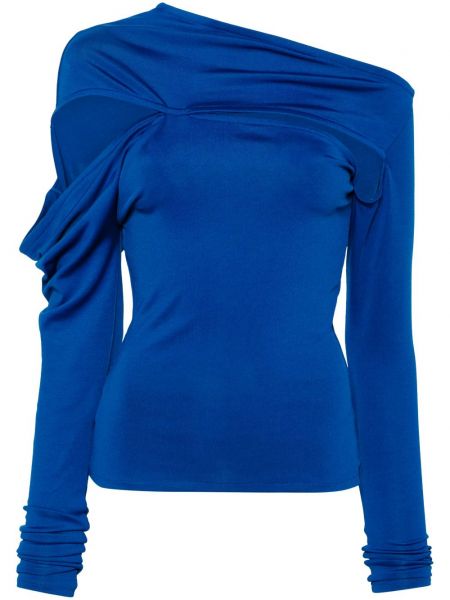 Блуза Jade Cropper синьо