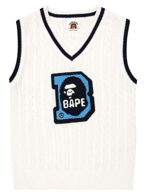 Bomull vest for gutter Bape Kids hvit