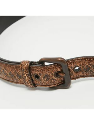 Cinturón de cuero Bottega Veneta Vintage marrón