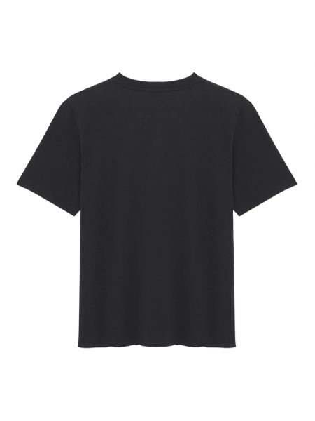 Koszulka bawełniana Saint Laurent czarna