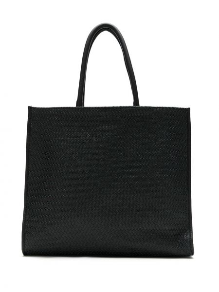 Плетени шопинг чанта Sarah Chofakian черно