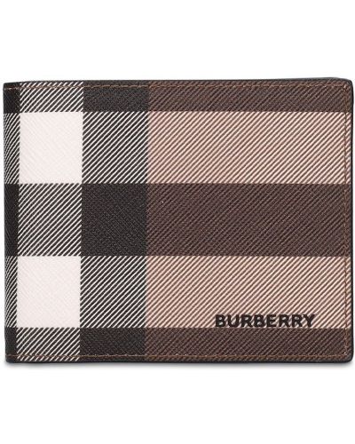 Πορτοφόλι με σχέδιο Burberry καφέ