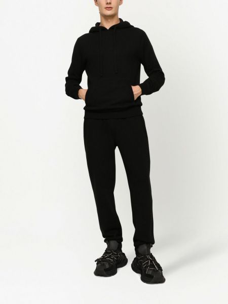 Kašmírové sportovní kalhoty Dolce & Gabbana černé